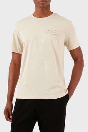 تیشرت بژ مردانه رگولار Armani Exchange - کد 809001631