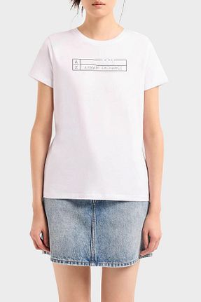 تیشرت سفید زنانه رگولار Armani Exchange - کد 820447699