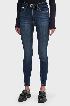 شلوار جین سرمه ای زنانه پاچه تنگ Calvin Klein - کد 857097442