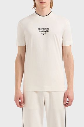 تیشرت نباتی مردانه رگولار Emporio Armani - کد 824241637