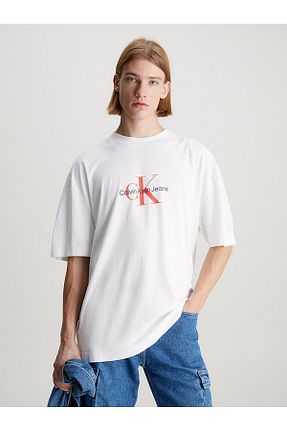 تیشرت سفید مردانه رگولار Calvin Klein - کد 814217496
