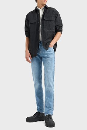 شلوار جین آبی مردانه پاچه ساده Emporio Armani - کد 816740509