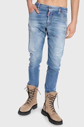 شلوار جین سرمه ای مردانه پاچه لوله تفنگی DSquared2 - کد 737040374