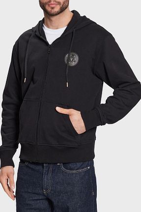 سوئیشرت مشکی مردانه ساده VERSACE JEANS COUTURE - کد 754429326