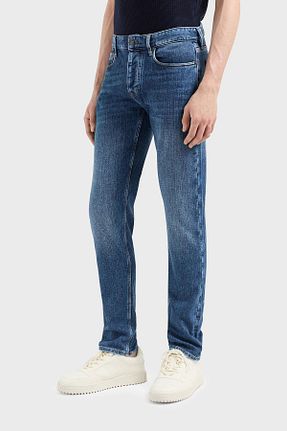شلوار جین سرمه ای مردانه پاچه ساده Emporio Armani - کد 816740478