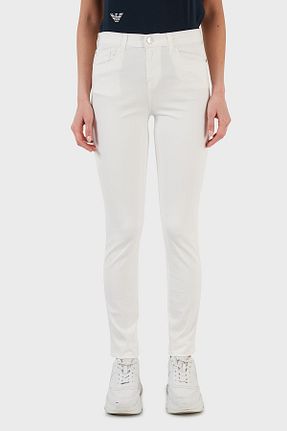 شلوار جین سفید زنانه پاچه تنگ Emporio Armani - کد 291673387