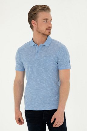 تیشرت آبی مردانه یقه پولو U.S. Polo Assn. - کد 833965130