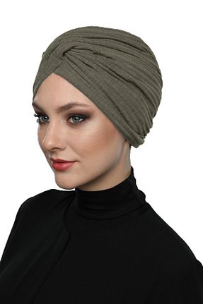 کلاه شنای حجاب خاکی زنانه fidan bone - کد 665700323