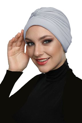 کلاه شنای حجاب طوسی زنانه fidan bone - کد 66901067