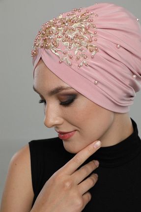 کلاه شنای حجاب صورتی زنانه fidan bone - کد 348762451