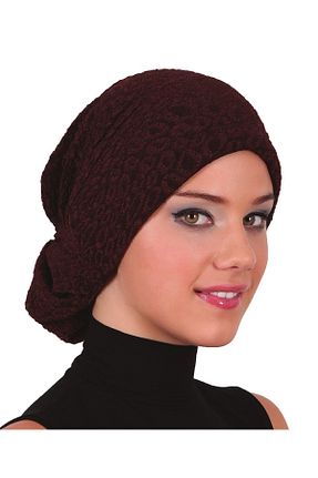 کلاه شنای حجاب قهوه ای زنانه fidan bone - کد 43257988