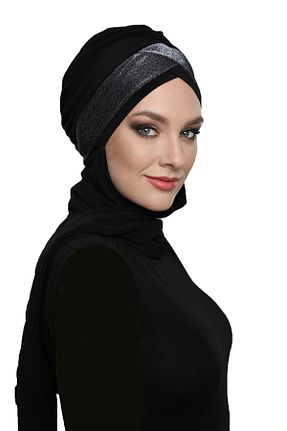 کلاه شنای حجاب مشکی زنانه fidan bone - کد 100212788