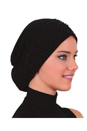 کلاه شنای حجاب مشکی زنانه fidan bone - کد 43174864