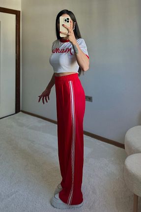 شلوار کرمگن قرمز زنانه اسلیم MoyStore - کد 855385855