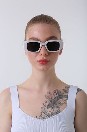 عینک آفتابی سفید زنانه UV400 MODA - کد 858134235