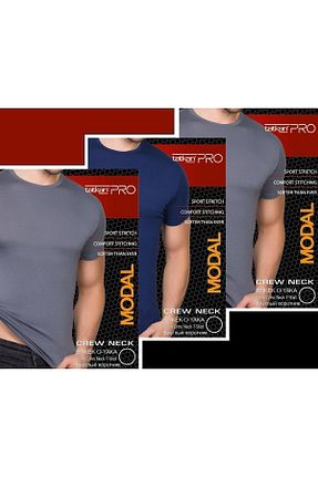 تیشرت طوسی مردانه اسلیم فیت TATKAN BODYWEAR - کد 845128737
