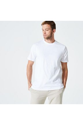 تیشرت اسپرت سفید مردانه رگولار Decathlon - کد 658605618