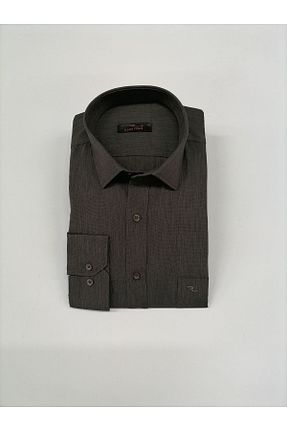 پیراهن سایز بزرگ قهوه ای مردانه سایز بزرگ rasstmen - کد 858166552