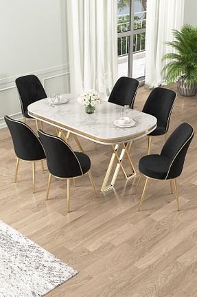 ست میز آشپزخانه سفید MDF Canisa - کد 820975375