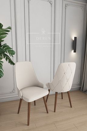 صندلی آشپزخانه بژ چوب DEREN HOME - کد 377545047
