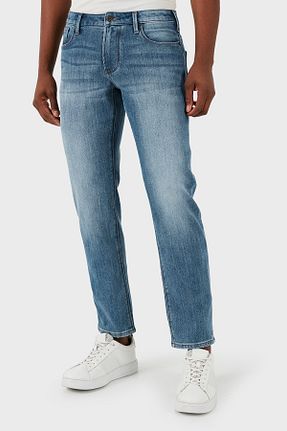 شلوار جین آبی مردانه پاچه ساده Emporio Armani - کد 815121048