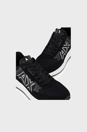 کفش اسنیکر مشکی مردانه بند دار Armani Exchange - کد 94373411