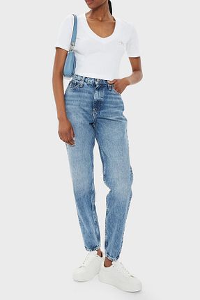 شلوار جین آبی زنانه پاچه ساده Calvin Klein - کد 836398299