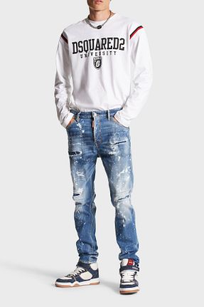 شلوار جین سرمه ای مردانه پاچه تنگ DSquared2 - کد 850059941