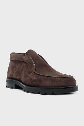 بوت / نیم بوت قهوه ای مردانه چرم خالص Santoni - کد 854143091