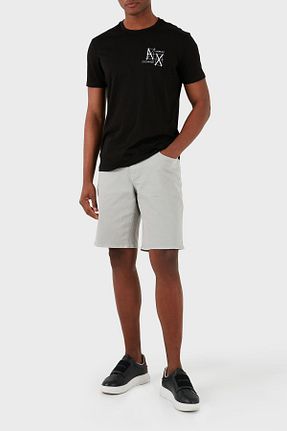 شلوارک و برمودا طوسی مردانه اسلیم فیت Armani Exchange - کد 827154913
