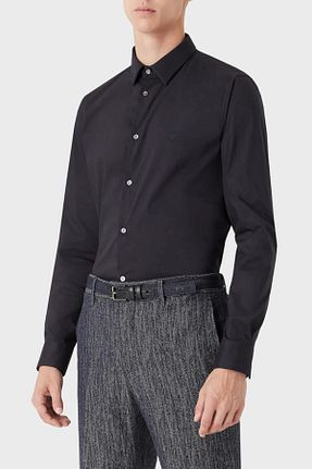 پیراهن مشکی مردانه رگولار Emporio Armani - کد 251922655