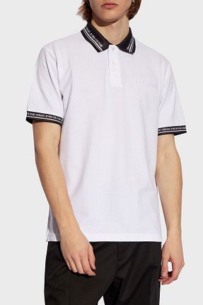 پولوشرت سفید مردانه %100 پنبه VERSACE JEANS COUTURE - کد 815754281