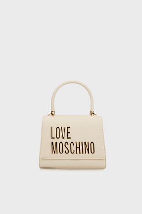 کیف دوشی بژ زنانه چرم مصنوعی Love Moschino - کد 841984591
