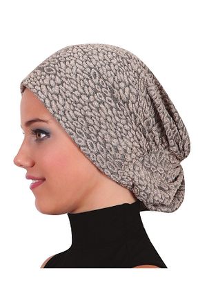 کلاه شنای حجاب بژ زنانه fidan bone - کد 43170849