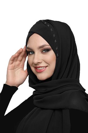 کلاه شنای حجاب مشکی زنانه fidan bone - کد 69388011