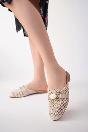 دمپائی بژ زنانه پاشنه پر epaavm - کد 839470163