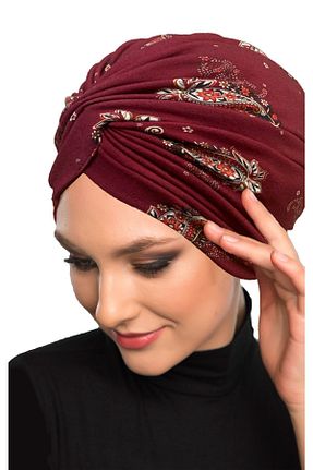 کلاه شنای حجاب زرشکی زنانه fidan bone - کد 183187363