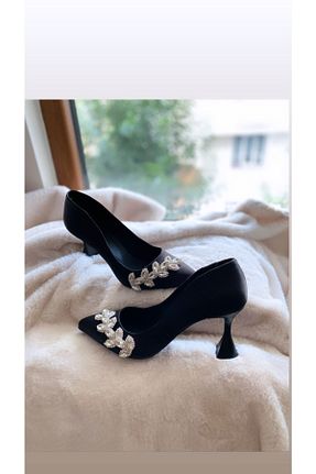 کفش مجلسی مشکی زنانه پاشنه نازک LADİESHOE - کد 377097360