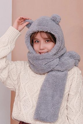 کلاه پشمی طوسی زنانه Polar Bundeba - کد 346049948