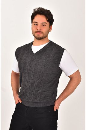 سوئیتر طوسی مردانه اکریلیک Kamalı - کد 827216480