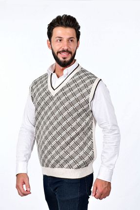 سوئیتر طوسی مردانه اکریلیک Kamalı - کد 740039088