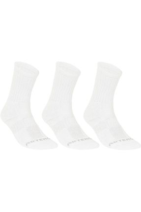 جوراب اسپرت سفید مردانه پنبه ای Decathlon - کد 302280137