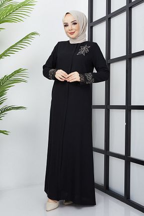 کلاه و ابایا مشکی زنانه پلی استر hafsamina - کد 635372292