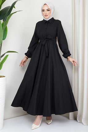 لباس حجاب مشکی زنانه رگولار hafsamina - کد 692381336