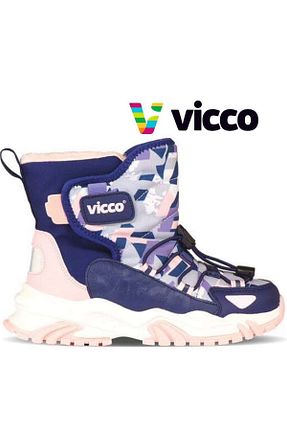بوت / نیم بوت سرمه ای بچه گانه چرم مصنوعی Vicco - کد 768904754