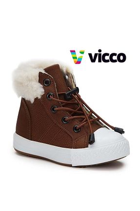 بوت / نیم بوت قهوه ای بچه گانه پارچه ای Vicco - کد 750483585