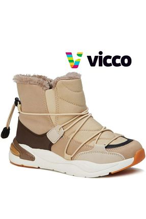 بوت / نیم بوت بژ بچه گانه پاشنه تخت Vicco - کد 763883710