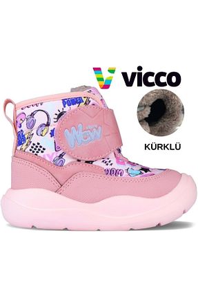 بوت / نیم بوت صورتی بچه گانه پارچه ای Vicco - کد 767146859