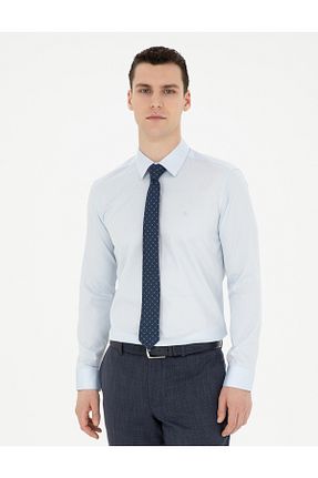 پیراهن آبی مردانه اسلیم فیت Pierre Cardin - کد 833140762