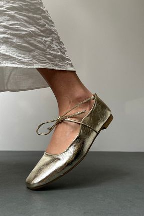 بابت طلائی زنانه پلی اورتان Mupa Shoes - کد 826994652